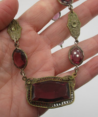 ANTIQUE CZECH GLASS NECKLACE