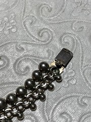 Nils Elvik Sterling Silver Necklace “Bubble” “Ball Fringe” Style Norway 14 1/2″