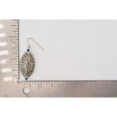 Vintage Dangle Earrings Silver Tone Beaded Shiny Pattern Cocktail 1990s BinAK