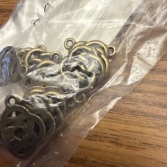 12 Celtic Rose charm antique brass size 7/8 inch