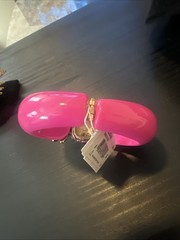 Betsey Johnson Hot Pink Owl Bracelet And Ring Set – Extremely Rare- G1