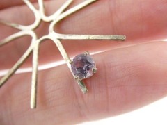Vintage Sterling Silver Pale Purple Sapphire Star Pendant Necklace 7.6g 24 Inch