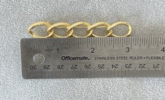 Vintage Lidz Signed Brooch Goldtone Infinity Link Pin
