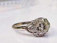 3.2Ct Art Deco Style Lab Created Diamond Anniversary 14K White Gold Finish Ring