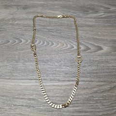 Monet Link Chain Necklace Gold Tone Chunky 32″ Signed Bold Statement Jewelry