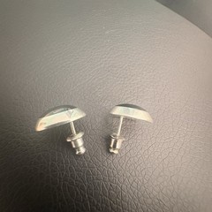 Hand crafted Sterling Silver and Black Onyx Stud Earrings