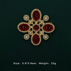 Women Noble Vintage Enamel Flower Brooch Unisex Antique Jewelry Accessories Gift