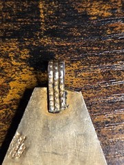 VINTAGE ISRAELI ISRAEL NECKLACE PENDANT BROOCH STER. SILVER .925 HANDMADE