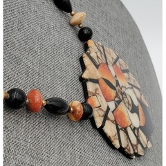 Vintage Lee Sands Lion Head Mosiac Inlay Pendant Necklace – Jewelry