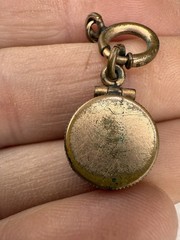 Vintage Paste Stone Gold Filled Locket OES Masonic/ Small Fob Charm