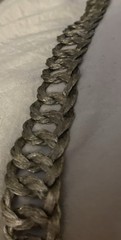 Vintage Faux Silver Lame Choker Bib Necklace Braided Wire Cleopatra Collar