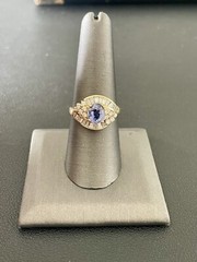 14k Yellow Gold 1.00ct Sapphire and 1.00CTW Diamond Ring (N59)