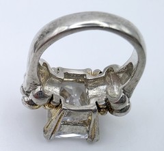 Vintage Ring Lot 5 Pc Estate Rhinestone Crystal Costume Wearable Craft Harvest