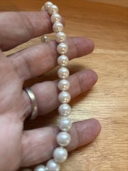 Vintage WLIND 14K Gold Electroplate Clasp Faux Pearl Necklace 21”