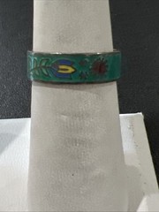 Cloisonne Band Size 7 Green