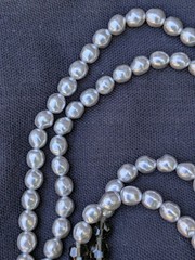 Vintage YSL Yves Saint Laurent Faux Baroque Pearl Necklace & Bracelet Set C46