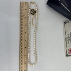 CAMROSE & KROSS Jackie Kennedy Faux Pearl Necklace 17” w Box COA