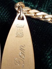 Lot Of 2 Identity Bracelet Speidel Diamond Accent Engraved ID Chain