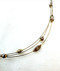 Statement Matte Gold 1990s 2000s y2k Round gold Amulet wire choker VTG Necklace
