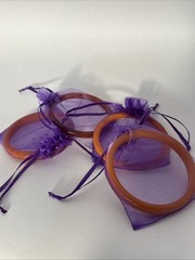 Lot of 4 Vintage Bakelite Bangle Bracelets – Semichrome Positive FALL Colors
