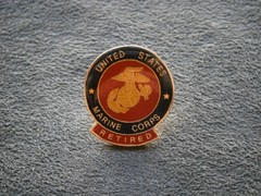 US Marine Corps USMC Retired Vintage Enamel Lapel Pin Badge 3.5g