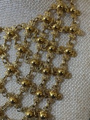 Vintage Flower Bib Necklace Ornate Adjustable Handkerchief Cascade Choker READ