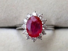 Art Deco 5.30 Ct Lab-Created Red Ruby Vintage Style Wedding Ring 925 Silver