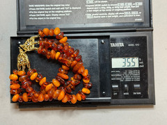 NATURAL OLD ANTIQUE YELLOW BUTTERSCOTCH BALTIC AMBER BRACELET 35,5 gr