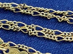 Vtg Gold Filled Locket Necklace 4.8g Fine Jewelry 14.5″ Chain Diamond Cut Design