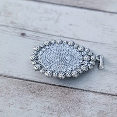 Vintage Pendant Black Gems – Elegant Regal Pendant – No Chain Included