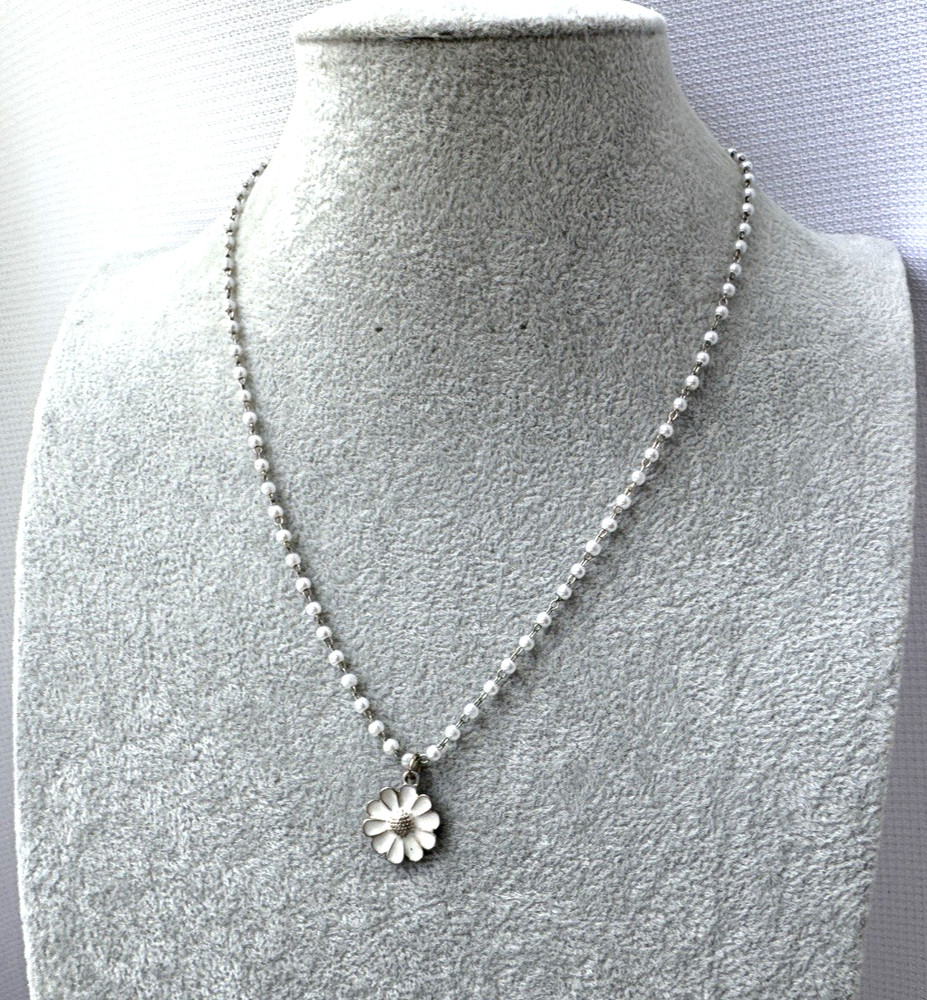 DAISY Y2K Vintage Dainty Minimalist Pearl Necklace Delias 2000s 1990s coquette🌼