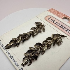 Vintage Y2k Laliberi Relic Bronze Cascading Leaf Dangle Findings Jewelry Making
