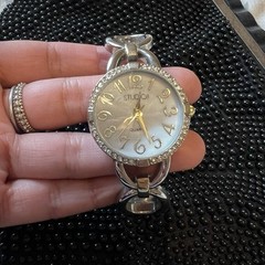 Wristwatch Watch Cuff Studio Time Quartz 361 PC21 AsIs Japan STD967T Domed Glass