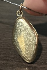 VICTORIAN 2.83g BB Co. GOLD FILL HAIR ASHES MEMORIAM LOCKET PENDANT MONO