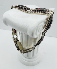 Vintage 835 Silver & Garnet Trachten Bracelet