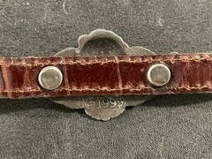 Vintage Brighton Leather Cherub silver-tone bracelet 1995