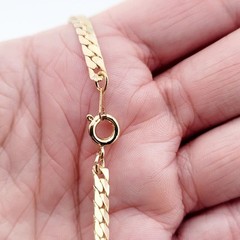 Vtg V Necklace Cubic Zirconia Herringbone 18″ Chain Jewelry 2.5mm Round