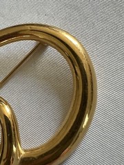 Vintage Monet Modernist Brooch Gold Tone