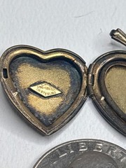 Vintage L.K. Co. 1/20 12K Gold Filled 925 Heart Locket Pendant | Repair Clasp