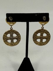 VTG JULIANA D&E Dangling Charm Necklace Pierced Earring Set Ref # 23 Book Pieces