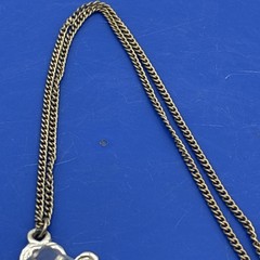 Vintage Virgin Mary Lucite Pendant Necklace Blue Faceted Religious Medal 18”