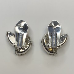 Vintage Eisenberg Ice Clear Rhinestone Clip On Earrings