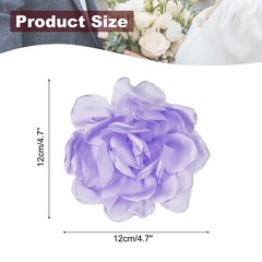4.7 inch Silk Satin Flower Brooch Pin Large Peony Floral Lapel Pin Lavender