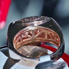 14k rose gold ring 0.65ct natural diamond invisible set sz 7 vintage 10.60g N282