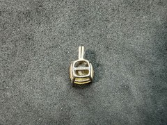 0.70g Vintage Sterling Silver 925 Pendant Yellow Faceted Cushion Solitaire M