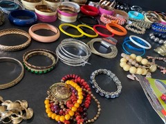 huge lot 100+ bracelets jewelry estate mixed brand bracelet collection