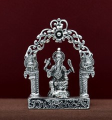 925 pure silver Lord Ganesha statue, figurine, puja article home temple art01