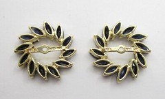 1.96CTW Marquise Shape Sapphire Halo Style Earring Jackets 14K Yellow Gold
