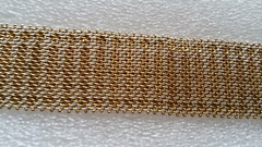 Italian Mesh Bracelet 18k Gold Charm Wide Vintage Yellow Woven Women’s Men’s Old
