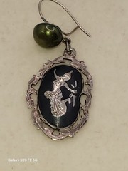 Vintage Sterling Silver Siam Niello Set Bracelet Pendant Brooch + Bonus 925